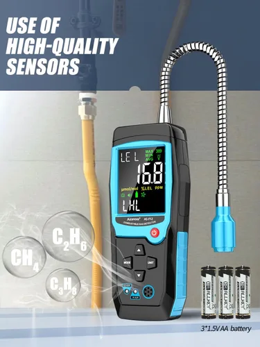 Miniatura 5 de Detector de gas natural con pantalla de concentración de gas que localiza la fuente de fugas de propano, gas natural y gas combustible para el hogar