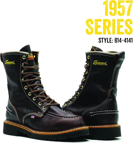 Miniatura 6 de Thorogood 1957 Flyway Botas de caza impermeables de 8 pulgadas para hombre, cuero de grano completo con suela de talón antideslizante y plantilla