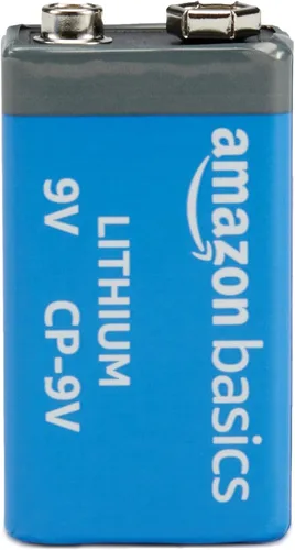 Miniatura 3 de Amazon Basics Paquete de 2 baterías de litio de alto rendimiento de 9 voltios, 10 años de vida útil, energía duradera, uso al aire libre, rango