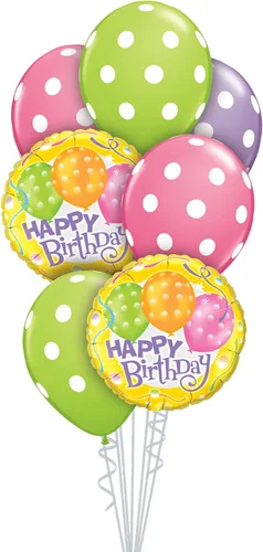Miniatura 3 de Qualatex Caja de 7 piezas de ramo de globos, círculos de primer cumpleaños Stars-Boy