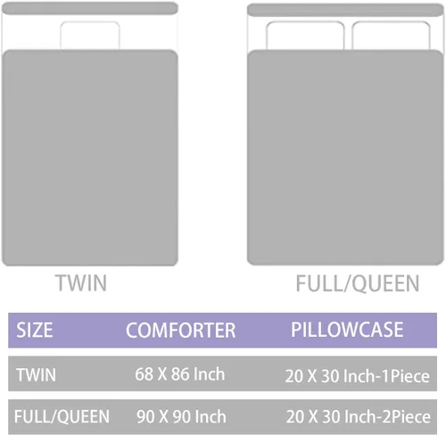 Miniatura 6 de Yogeneg Juego de edredón arcoíris tamaño matrimonial/queen para adolescentes y niños mujeres, edredón metálico con estampado de sirena con 2 fundas