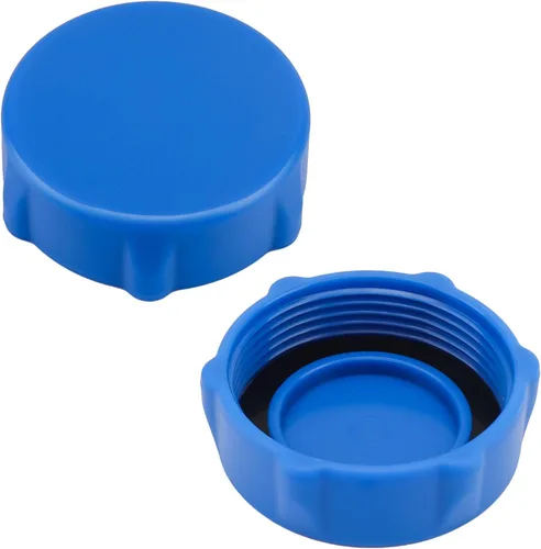 Miniatura 7 de P01006 Tapa de válvula de drenaje para piscina sobre el suelo Bestway y Coleman, tapa de válvula de drenaje de piscina resistente, 2 unidades (gris)