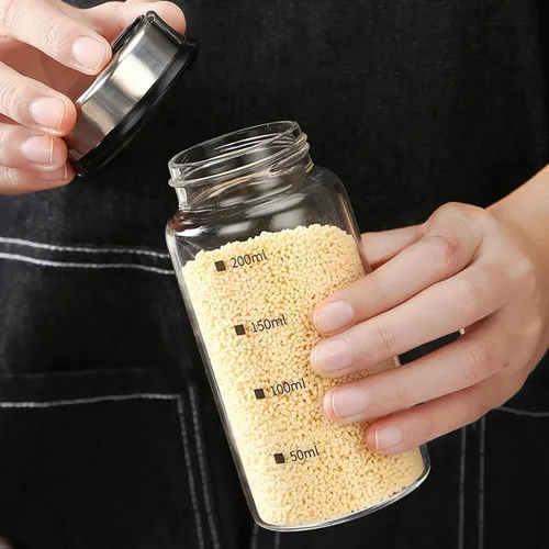 Miniatura 6 de Verdental Saleros y Pimenteros de 7 onzas con Orificios de Salida Ajustables, Botellas de Vidrio Transparente, Recipientes de Especias y Condimentos