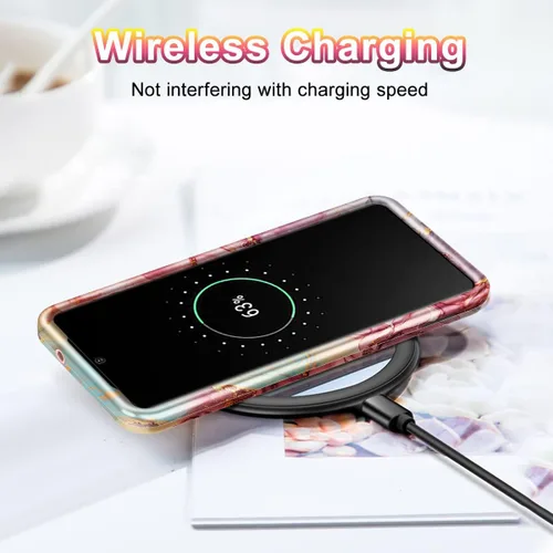 Miniatura 5 de Btscase Funda compatible con Samsung Galaxy S20 de 6.2 pulgadas, patrón de mármol 3 en 1, resistente a prueba de golpes, cuerpo completo