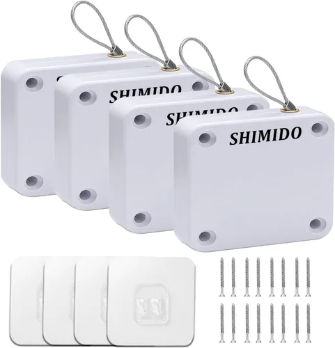 Miniatura 11 de SHIMIDO - Cierrapuertas automático mejorado sin perforaciones de 1000 g para puerta de pantalla, cierrapuertas automático deslizante con cordón de 2
