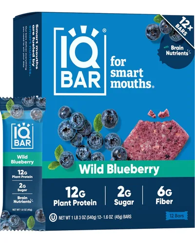 Miniatura 23 de IQBAR - Barras de proteínas para el cerebro y el cuerpo a base de plantas - Banana y nuez - 24 unidades - Keto, veganas, bajas en carbohidratos
