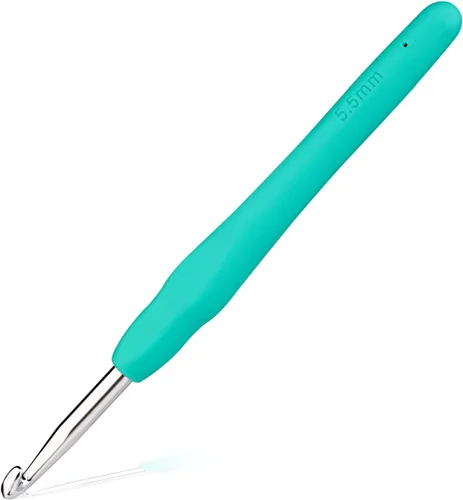 Miniatura 27 de Gancho de ganchillo de 0,5 mm, mango ergonómico para manos con artritis, agujas de tejer extra largas para principiantes y lana para ganchillo