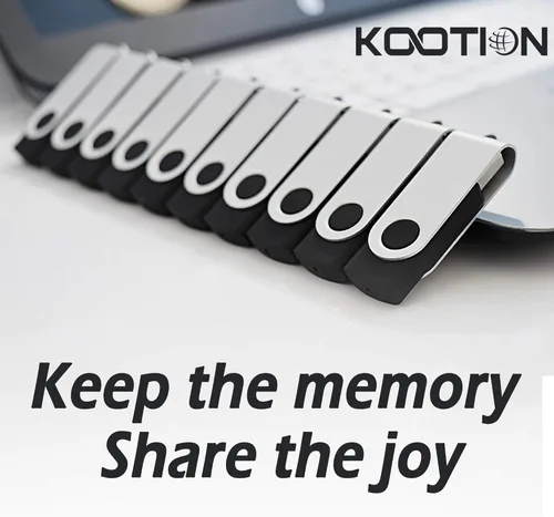 Miniatura 6 de KOOTION Unidades USB a granel de 128 MB, paquete de 100 unidades flash USB 2.0, memorias giratorias (negro, 100 piezas, 128 MB)