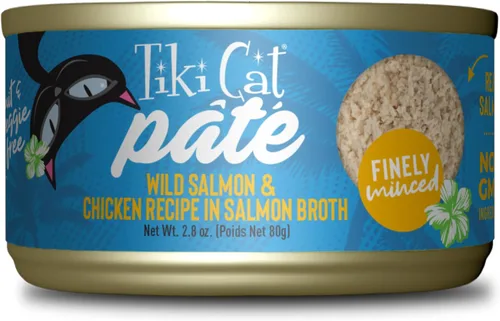 Miniatura 14 de Tiki Cat Luau Pâté, receta de atún y caballa Ahi en consumo de atún, nutrición equilibrada sin granos, comida enlatada húmeda para gatos, para todas