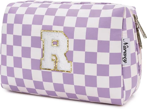 Miniatura 125 de Narwey Bolsa de maquillaje con inicial, regalos de graduación para adolescentes, niñas, niños y adolescentes, cosas de moda de 6 a 18 años, bolsa
