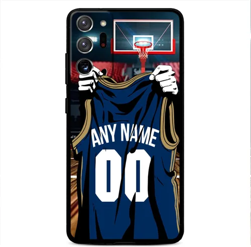 Miniatura 17 de Nombre y número personalizados, camiseta de baloncesto de Los Ángeles, funda de silicona líquida para Samsung Galaxy Note 20/20 Ultra 10 Pro Note 9