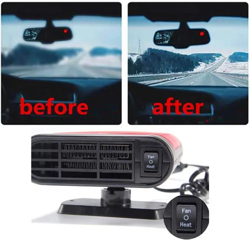 Miniatura 3 de Calentador de coche portátil de 12 V que se conecta al encendedor de cigarrillos, calentadores de coche de 12 V, descongelador, 150 W, calentamiento