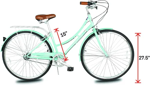 Miniatura 8 de Tracer Osaka - Bicicletas híbridas, marco de acero, Shimano Nexus Inter 3/7 velocidades, agarre marrón asiento marrón, bicicleta de carretera