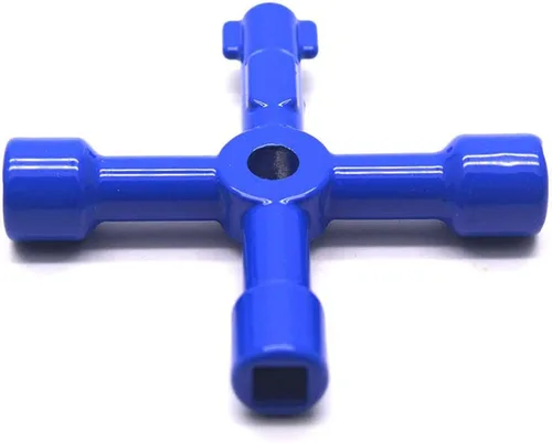 Miniatura 4 de Llave multifuncional de 4 vías, llave de fontanería, herramienta de apertura de llave de plomero para control eléctrico, medidor de agua, gas, caja
