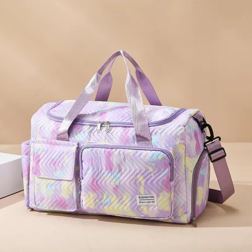 Miniatura 68 de Pequeña bolsa de gimnasio para mujer, bolsa de viaje con compartimento para zapatos