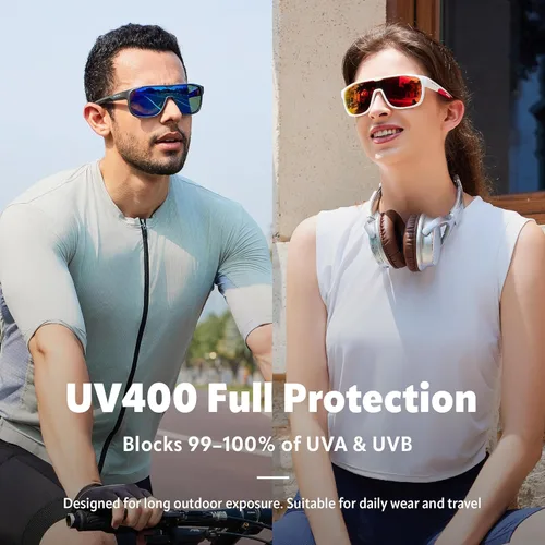 Miniatura 6 de MARS Lifestyle Gafas de sol polarizadas al aire libre UV400 Anti-agua de mar Mujeres Hombres Adulto Adolescente Correr Pesca Deportes