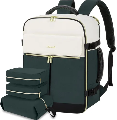 Miniatura 21 de LOVEVOOK - Mochila de Mano, Mochila de Viaje de 40L para Mujer con 3 Cubos de Embalaje, Mochilas de viaje