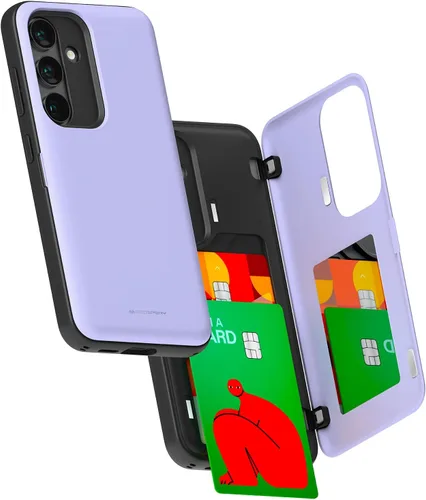 Miniatura 89 de GOOSPERY Funda tipo cartera para Samsung Galaxy S22 Ultra, [tarjetero] parachoques magnético de puerta con cierre automático, cubierta protectora