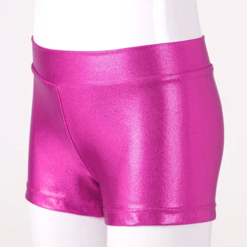 Miniatura 6 de Conjunto deportivo de 2 piezas para niñas, camiseta sin mangas brillante con pantalones cortos, para gimnasio, deportes, leotardo, entrenamiento