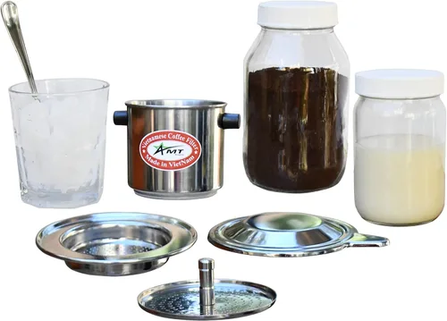 Miniatura 6 de AMT Cafetera de 6.5 onzas, filtro Phin con corcho, gotero de café atornillado para café de estilo vietnamita en casa u oficina