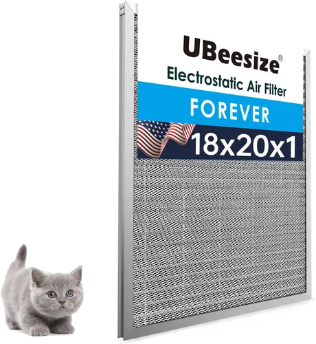Miniatura 26 de UBeesize 20x25x1 Filtro de aire electrostático reutilizable para HVAC y aire acondicionado, filtro para estufa, MERV 8, lavable, dura toda la vida