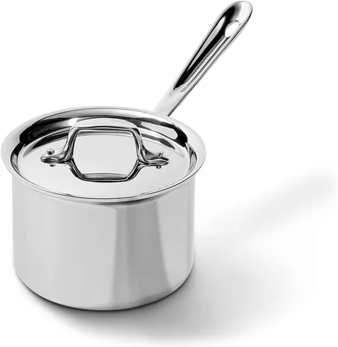 Miniatura 11 de All-Clad D3 - Cacerola de acero inoxidable de 3 capas con tapa, 3 cuartos, inducción, apta para horno y asador 600F, multiusos, compatible con todas