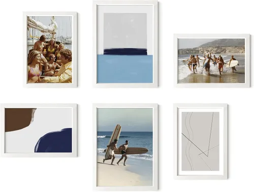 Miniatura 13 de HAUS AND HUES Portarretratos para pared, juego de 5 marcos de fotos negros, collage de marcos de fotos, marcos de fotos a granel, marcos de fotos