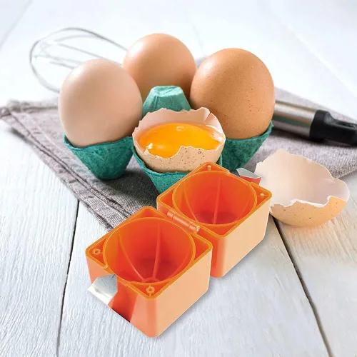 Miniatura 7 de Abridor de huevos y cubos de huevos, herramienta fácil y segura para galletas de huevos, separador de huevos y cortador de cáscara, divisor