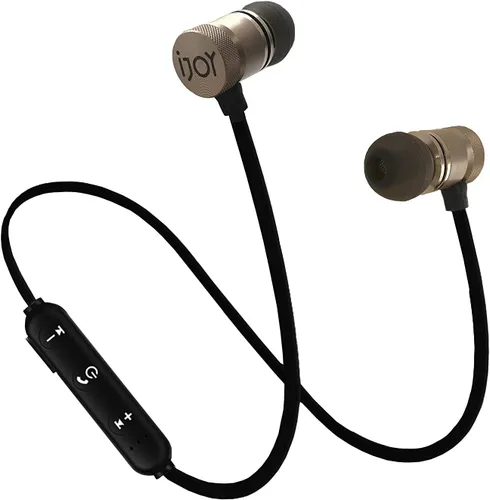 iJoy Auriculares deportivos inalámbricos Bluetooth IPX4 a prueba de sudor con micrófono, auriculares con cancelación de ruido, auriculares con