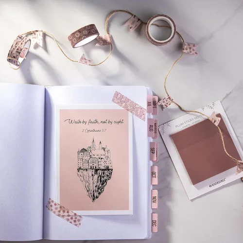 Miniatura 3 de DIVERSEBEE Juego de Cinta Washi Pastel, 5 Rollos de Cinta Decorativa para Álbum de Recortes, Cinta de Manualidades Linda, Suministros para Álbumes