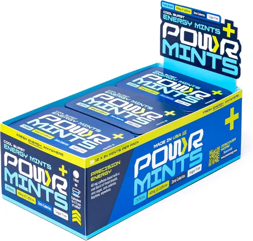Miniatura 2 de POWR Mentas energéticas – 24 mentas, 40 mg de cafeína por menta, sin azúcar, cero calorías, sin aspartamo – Pre-entrenamiento, ciclismo, correr