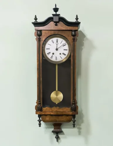 Miniatura 7 de NiHome Reloj de pared de cuarzo Péndulo Reemplazo - Reloj retro mecánico tradicional de aluminio con péndulo de alto brillo (dorado)