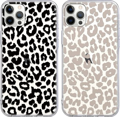 Miniatura 9 de Paquete de 2 Fundas de Teléfono Bonitas con Estampado de Guepardo para Apple iPhone 13 Pro Max de 6.7 Pulgadas, Fundas de Diseño