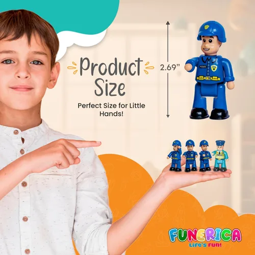 Miniatura 5 de FUNERICA Figuras de juguete para trabajadores de la construcción, figuras de personas en miniatura, paquete de 4