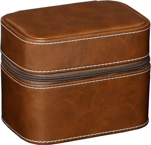 Miniatura 7 de Juego de regalo Caja de reloj de cuero con 6 ranuras con cajón de valet, organizador de exhibición de lujo para reloj, forro de microgamuza, caja