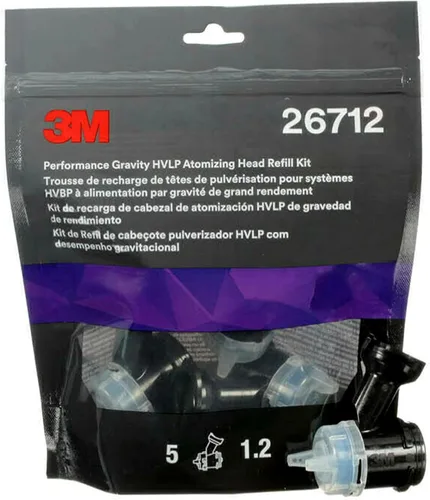 Miniatura 26 de 3M Performance Gravity HVLP Kit variado de cabezales atomizadores, 26730, tamaños 1.2, 1.3, 1.4, 1.6, 1.8, 2.0, para usar pistola pulverizadora