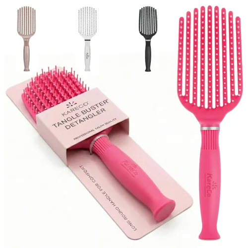 Cepillo Tangle Buster, desenredante para todo tipo de cabello, color rosa