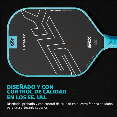 Miniatura 5 de Selkirk Sport SLK Halo Paleta de Pickleball de Fibra de Carbono Cruda Diseñada en los Estados Unidos Elige la potencia de fibra de carbono cruda