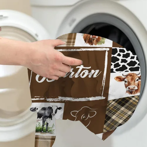 Miniatura 7 de Manta de bebé personalizada con estampado de vaca, nombre personalizado, manta de cumpleaños para recién nacido, manta de recepción para niño