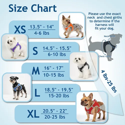 Miniatura 5 de Kruz Arnés para Perro (Pecho 20.5"-22", Peso 20–25 lbs) Athletica Arnés Ajustable de Alta Resistencia Sin Asfixia para Cachorros, Chaleco
