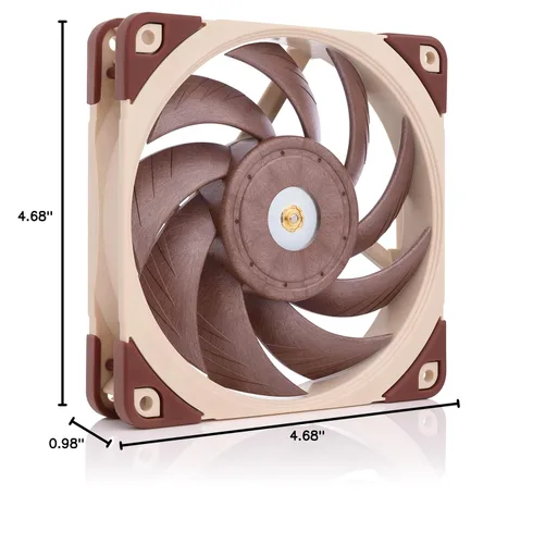 Miniatura 8 de Noctua NF-A12x25 PWM, Ventilador Premium Silencioso, 4-Pino (120mm, Marrón)