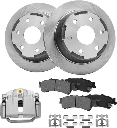 Miniatura 82 de Detroit Axle - 4 rotores de freno para Ford 2012 2013 2014 F-150 Lobo, repuesto de rotores de freno de disco: rotor delantero de 13.78 pulgadas