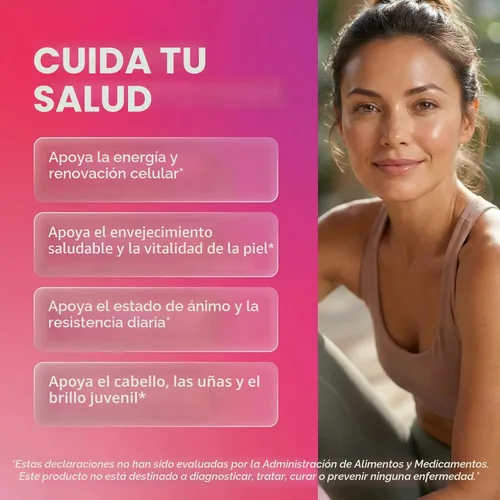 Miniatura 2 de NAD+ Suplemento de resveratrol para mujeres NAD cúrcuma vitamina C Acai granada colágeno péptidos nicotinamida fisetina vitamina E Polygonum
