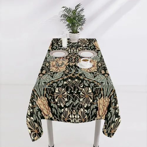 Miniatura 231 de Mantel Floral Retro de Pájaros, Diseño Original Bohemio William Morris Estampado Cubierta de Mesa para Hogar Picnic Fiesta Comedor Cocina William