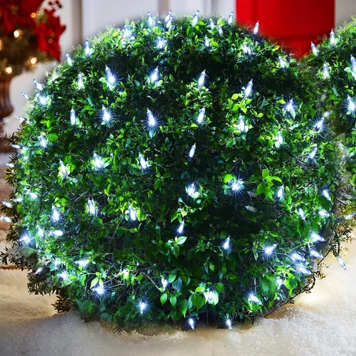 Miniatura 8 de Efunly Red de luces LED de Navidad para arbustos al aire libre, 100 LED de 5 x 5 pies, impermeable, 8 modos de luces de malla conectables