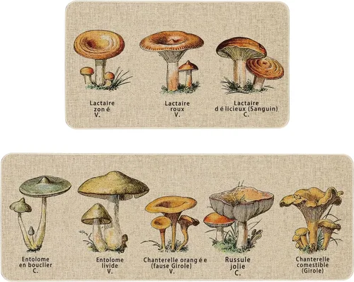 Miniatura 30 de Mloabuc® Tapete decorativo de flores, tapetes de cocina de arpillera de arpillera para mujer, accesorios de cocina para exteriores, 17 x 30 pulgadas