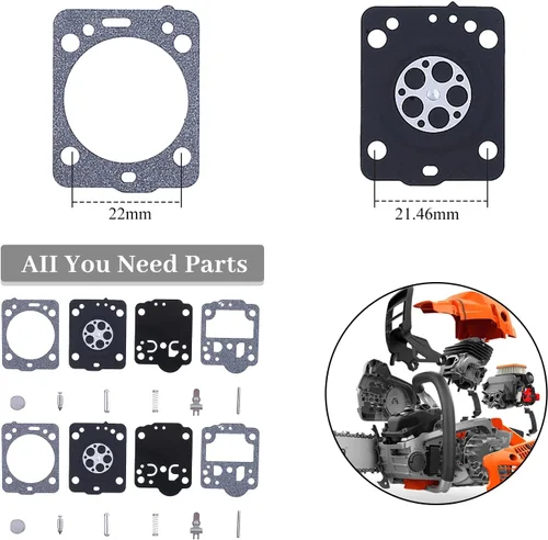 Miniatura 2 de Kit de reparación de diafragma de carburador para Husqvarna 435 435E 235 236 240 Jonsered CS2234 CS2238 Motosierra, RB-149 Carburador Reconstrucción