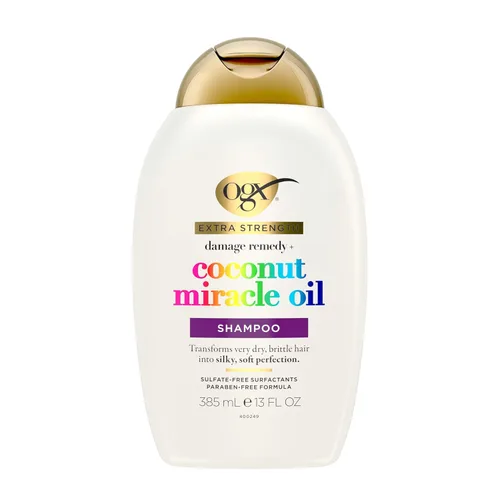 Miniatura 3 de Ogx Champú de aceite de coco Miracle + remedio para el daño extra fuerte, 13 oz