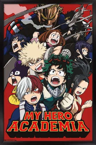 Miniatura 7 de My Hero Academia - Póster de pared Key Art 2, 22.37 x 34.00 pulgadas, paquete de póster y montaje
