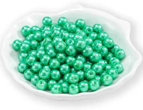 Miniatura 11 de 200 piezas de cuentas de perlas de cristal falsas redondas checas pequeñas con lustre satinado, cuentas separadoras sueltas a granel con agujeros